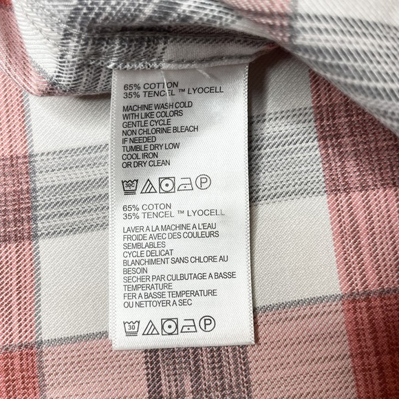 Tommy Bahama Shirt Mens XL Red Gray Plaid Button Up Long Sleeve Casual Tencel - Picture 8 of 9